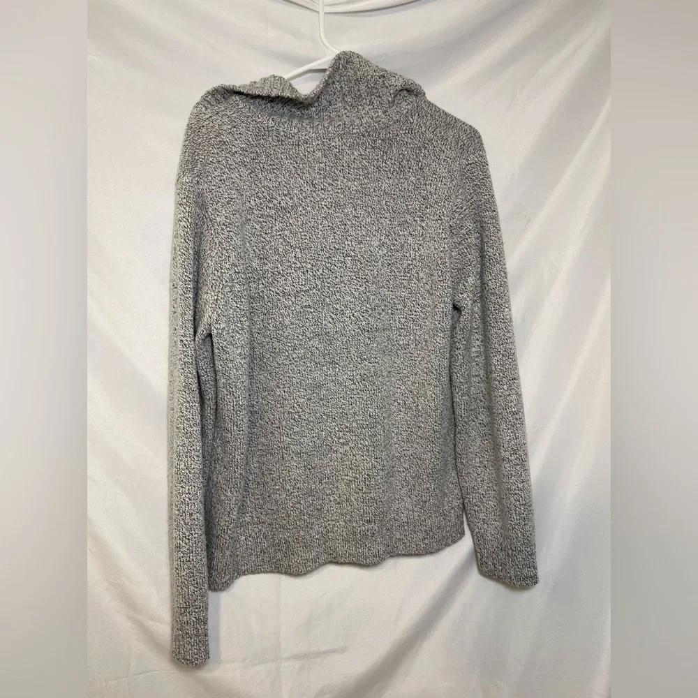 Karen Scott Gray Marled Quarter Zip Pullover Sweater XL Cozy Soft Knit - Picture 4 of 5